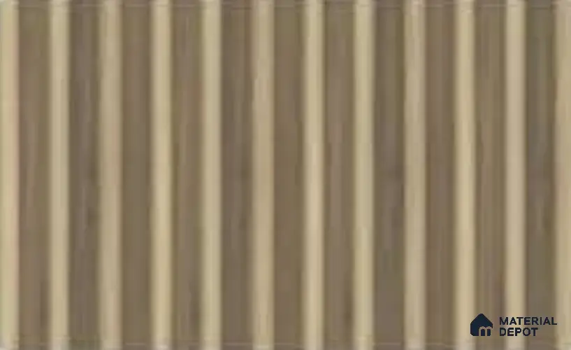 Beech Wood 10 ft x 0.6 ft (3060x180 mm) Dual Tone Arch Design Interior & Exterior Wall & Ceiling Panel - 17 mm | Suitable for Balcony, Facade & Open Area | Width is Subjected to 5% Variation