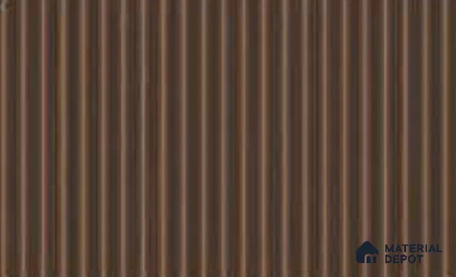 Copper 10 ft x 0.45 ft (3060x140 mm) Pyramid Design Interior & Exterior Wall & Ceiling Panel - 14 mm | Suitable for Balcony, Facade & Open Area | Width is Subjected to 5% Variation
