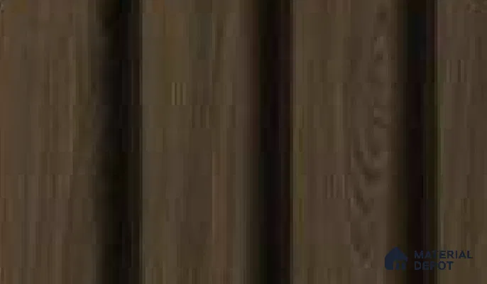 Danish Teak 10 ft x 0.89 ft (3060x270 mm) Wave Design Interior & Exterior Wall & Ceiling Panel - 16 mm | Suitable for Balcony, Facade & Open Area | Width is Subjected to 5% Variation