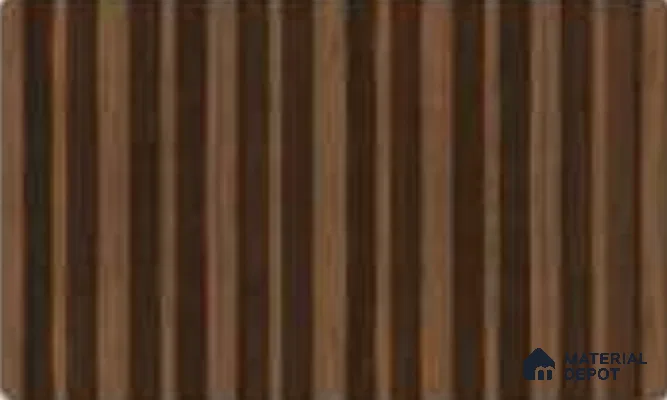 English Nut 10 ft x 0.89 ft (3060x270 mm) Stripes Dual Tone Design Interior & Exterior Wall & Ceiling Panel - 20 mm | Suitable for Balcony, Facade & Open Area | Width is Subjected to 5% Variation
