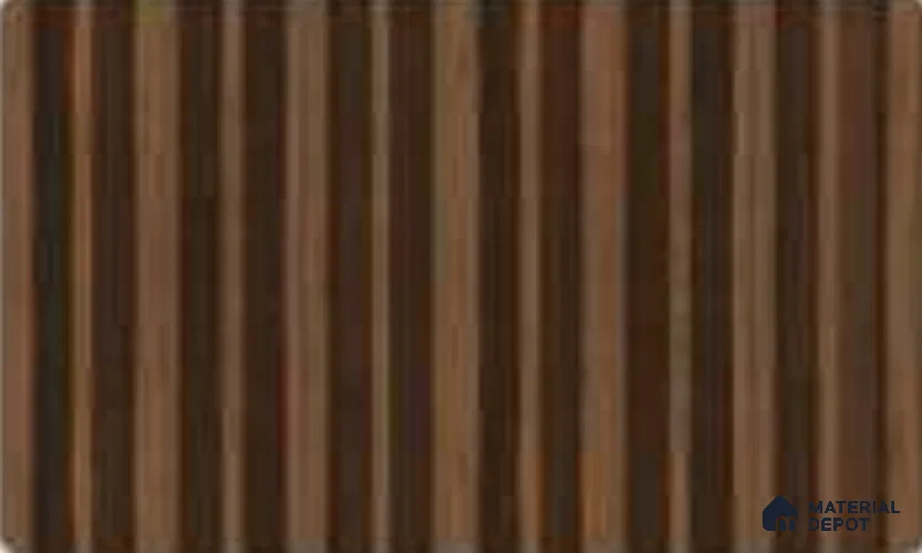 English Nut 10 ft x 0.89 ft (3060x270 mm) Stripes Design Interior & Exterior Wall & Ceiling Panel - 20 mm | Suitable for Balcony, Facade & Open Area | Width is Subjected to 5% Variation
