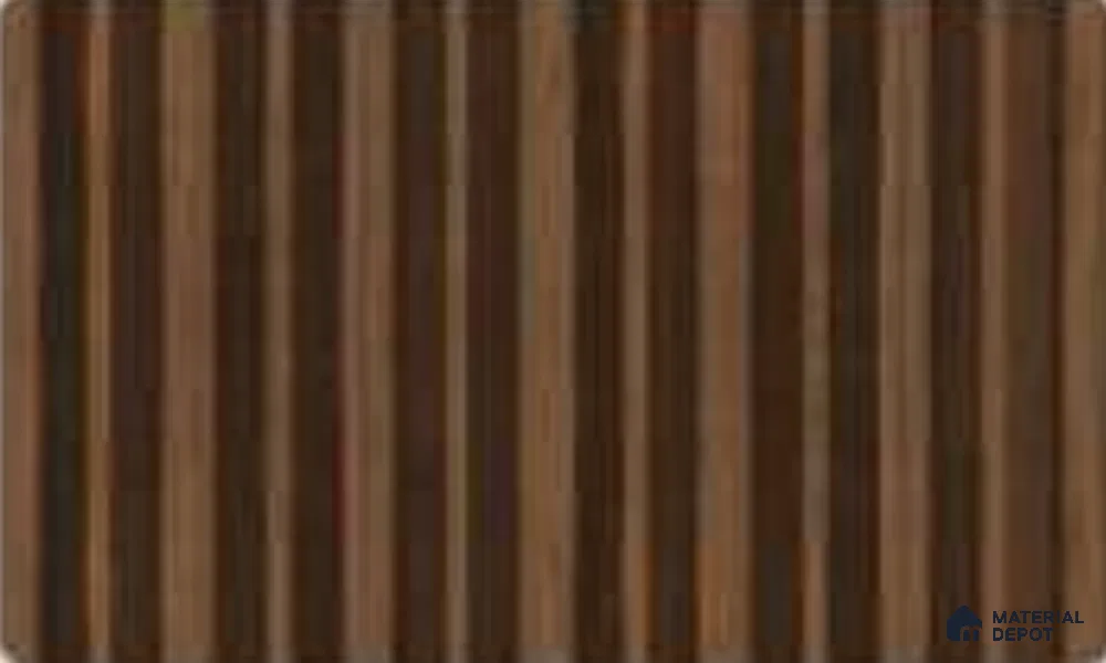 English Nut 10 ft x 0.89 ft (3060x270 mm) Stripes Dual Tone Design Interior & Exterior Wall & Ceiling Panel - 20 mm | Suitable for Balcony, Facade & Open Area | Width is Subjected to 5% Variation