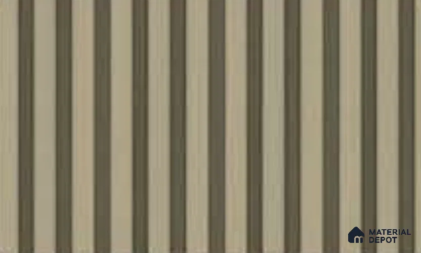 Gold 10 ft x 0.5 ft (3060x150 mm) Linea Design Interior & Exterior Wall & Ceiling Panel - 15 mm | Suitable for Balcony, Facade & Open Area | Width is Subjected to 5% Variation
