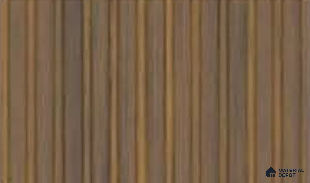 Mahogany 10 ft x 0.6 ft (3060x180 mm) Arch Design Interior & Exterior Wall & Ceiling Panel - 17 mm | Suitable for Balcony, Facade & Open Area | Width is Subjected to 5% Variation