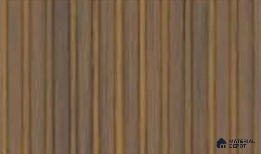 Mahogany 10 ft x 0.6 ft (3060x180 mm) Arch Design Interior & Exterior Wall & Ceiling Panel - 17 mm | Suitable for Balcony, Facade & Open Area | Width is Subjected to 5% Variation