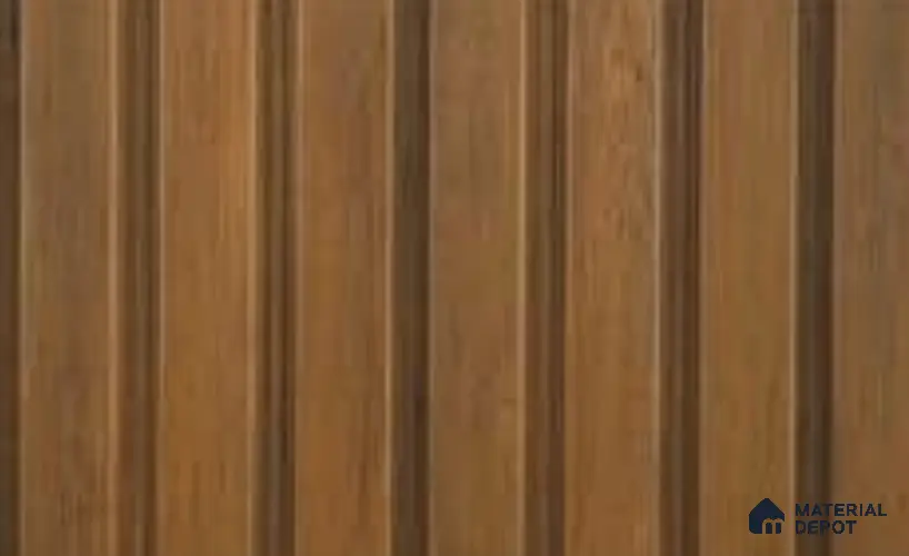 Mahogany 10 ft x 0.86 ft (3060x265 mm) Louvers Design Interior & Exterior Wall & Ceiling Panel - 14 mm | Suitable for Balcony, Facade & Open Area | Width is Subjected to 5% Variation