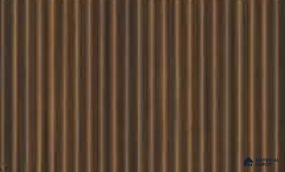 Mahogany 10 ft x 0.45 ft (3060x140 mm) Pyramid Design Interior & Exterior Wall & Ceiling Panel - 14 mm | Suitable for Balcony, Facade & Open Area | Width is Subjected to 5% Variation