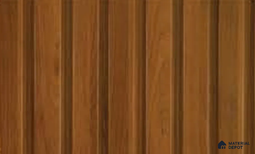 Oak Wood Ocre 10 ft x 0.86 ft (3060x265 mm) Louvers Design Interior & Exterior Wall & Ceiling Panel - 14 mm | Suitable for Balcony, Facade & Open Area | Width is Subjected to 5% Variation