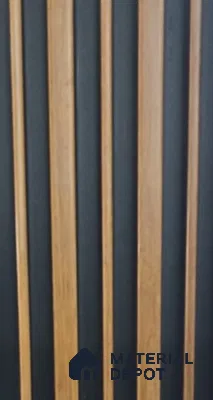 Oak Wood Ocre 10 ft x 0.89 ft (3060x270 mm) Stripes Design Interior & Exterior Wall & Ceiling Panel - 20 mm | Suitable for Balcony, Facade & Open Area | Width is Subjected to 5% Variation