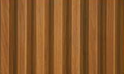 Oak Wood Ocre 10 ft x 8.2 inch Vertica Design Interior & Exterior Wall & Ceiling Panel - 20 mm | Suitable for Balcony, Facade & Open Area | Width is Subjected to 5% Variation