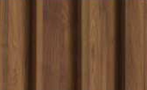 Oak Wood Ocre 10 ft x 0.89 ft (3060x270 mm) Wave Design Interior & Exterior Wall & Ceiling Panel - 16 mm | Suitable for Balcony, Facade & Open Area | Width is Subjected to 5% Variation