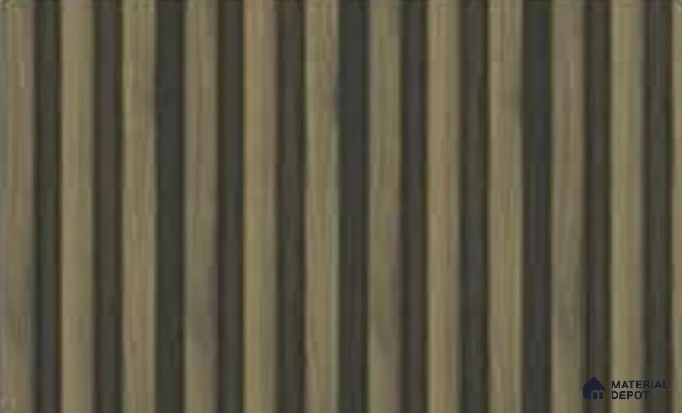 Spiced Walnut 10 ft x 0.5 ft (3060x150 mm) Dual Tone Linea Design Interior & Exterior Wall & Ceiling Panel - 15 mm | Suitable for Balcony, Facade & Open Area | Width is Subjected to 5% Variation