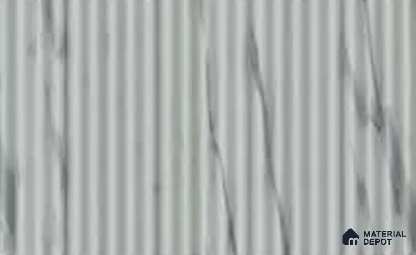 Statuario 10 ft x 0.45 ft (3060x140 mm) Pyramid Design Interior & Exterior Wall & Ceiling Panel - 14 mm | Suitable for Balcony, Facade & Open Area | Width is Subjected to 5% Variation