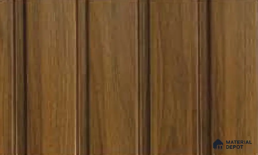 Walnut 10 ft x 1 ft (3060x340 mm) Duo Design Interior & Exterior Wall & Ceiling Panel - 12 mm | Suitable for Balcony, Facade & Open Area | Width is Subjected to 5% Variation