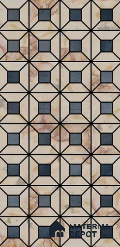 Brown Geometric Look PVC Decorative Wall Panel PN 03738 4 ft x 2 ft - 4 mm | Suitable for Feature Wall, TV Unit & Living Room | Width is Subjected to 5% Variation