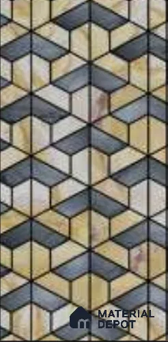 Brown Geometric Look PVC Decorative Wall Panel PN 03742 4 ft x 2 ft - 4 mm | Suitable for Feature Wall, TV Unit & Living Room | Width is Subjected to 5% Variation