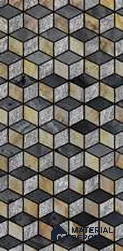 Brown Geometric Look PVC Decorative Wall Panel PN 03743 4 ft x 2 ft - 4 mm | Suitable for Feature Wall, TV Unit & Living Room | Width is Subjected to 5% Variation