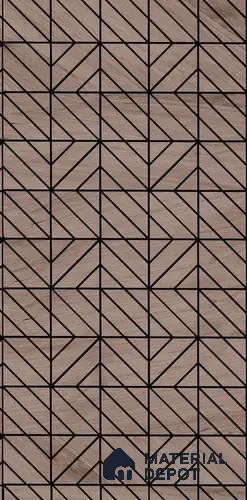 Brown Geometric Look PVC Decorative Wall Panel PN 03730 4 ft x 2 ft - 6 mm | Suitable for Feature Wall, TV Unit & Living Room | Width is Subjected to 5% Variation