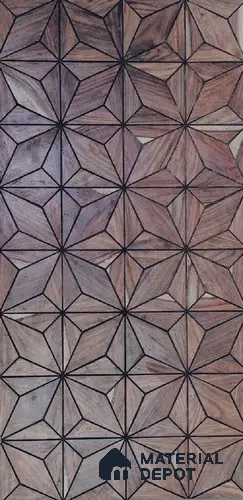 Brown Geometric Look PVC Decorative Wall Panel PN 03732 4 ft x 2 ft - 6 mm | Suitable for Feature Wall, TV Unit & Living Room | Width is Subjected to 5% Variation