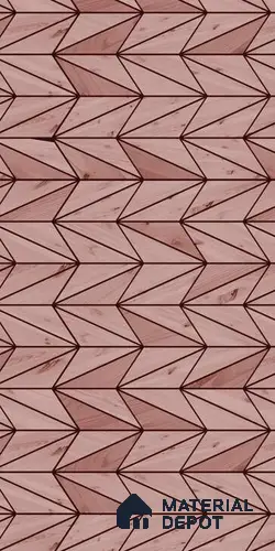 Pink Patterned Look PVC Decorative Wall Panel PN 03736 4 ft x 2 ft - 6 mm | Suitable for Feature Wall, TV Unit & Living Room | Width is Subjected to 5% Variation