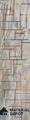 Grey Luxury Look PVC Decorative Wall Panel PN 03760 8 ft x 2 ft - 8 mm | Suitable for Feature Wall, TV Unit & Living Room | Width is Subjected to 5% Variation