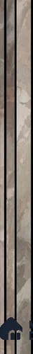 Brown Stone Louver PN 03754 8 ft x 7.9 inch PVC Panel - 14 mm | Suitable for Feature Wall, TV Unit & Living Room | Width is Subjected to 5% Variation