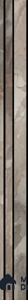 Brown Stone Louver PN 03754 8 ft x 7.9 inch PVC Panel - 14 mm | Suitable for Feature Wall, TV Unit & Living Room | Width is Subjected to 5% Variation