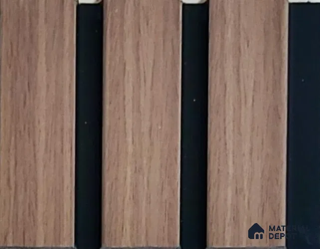 Brown Wooden Louver PN 00561 8 ft x 4.9 inch Charcoal Panel - mm | Suitable for Feature Wall, TV Unit & Living Room | Width is Subjected to 5% Variation