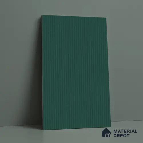 Turkish Blue Fluted Solid Color Look LM 15518 Turkish 8 ft x 4 ft Texture Finish Decorative Laminate - 1 mm | Suitable for TV Unit, Wardrobe, Kitchen Cabinets