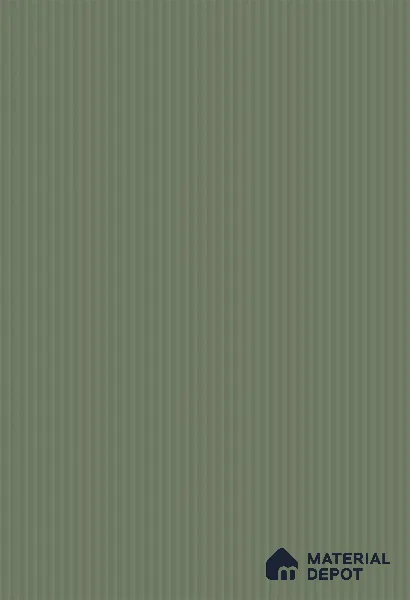 Sage Green Fluted Solid Color Look LM 15517 Fornum & Mason 8 ft x 4 ft Texture Finish Decorative Laminate - 1 mm | Suitable for TV Unit, Wardrobe, Kitchen Cabinets