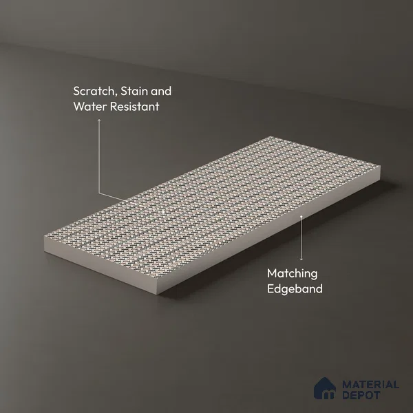Patterned Look LM 15539 Douglus Dori 8 ft x 4 ft Matte Finish Decorative Laminate - 1 mm | Suitable for Bedroom, TV Unit, Wardrobe