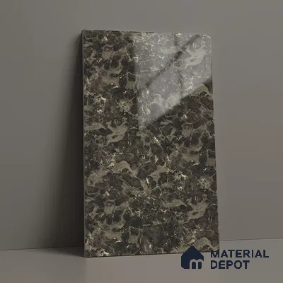 Brown Marble Look LM 01285 8 ft x 4 ft High Gloss Finish Decorative Laminate - 1 mm | Suitable for TV Unit, Wardrobe, Kitchen Cabinets