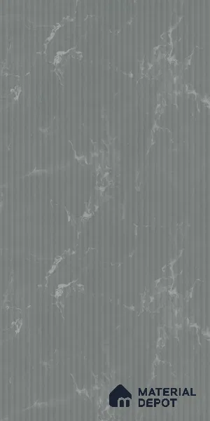 Grey Marble Look LM 02788 Grey Panda Marble 8 ft x 4 ft Flute Finish Decorative Laminate - 1 mm | Suitable for TV Unit, Wardrobe, Kitchen Cabinets