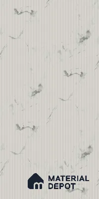 Beige Marble Look LM 02789 White Panda Marble 8 ft x 4 ft Flute Finish Decorative Laminate - 1 mm | Suitable for TV Unit, Wardrobe, Kitchen Cabinets