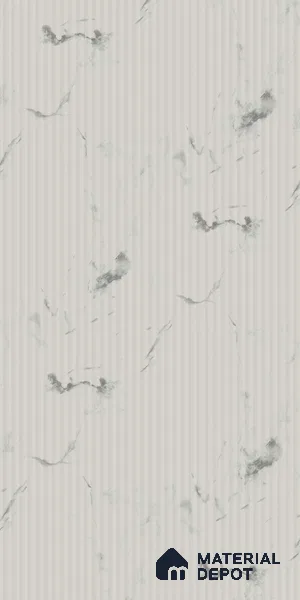 Beige Marble Look LM 02789 White Panda Marble 8 ft x 4 ft Flute Finish Decorative Laminate - 1 mm | Suitable for TV Unit, Wardrobe, Kitchen Cabinets