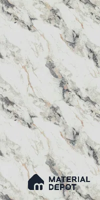 White Marble Look LM 02801 Safroni Marble 8 ft x 4 ft Zero Soft Matt Finish Decorative Laminate - 1 mm | Suitable for TV Unit, Wardrobe, Kitchen Cabinets