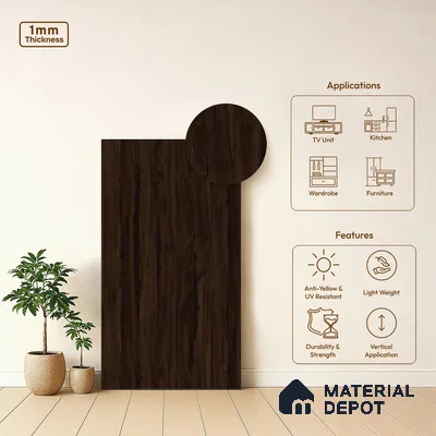 Wooden Look LM 02899 Texas Saddle 8 ft x 4 ft Hydra Bark Finish Decorative Laminate - 1 mm | Suitable for TV Unit, Wardrobe, Kitchen Cabinets