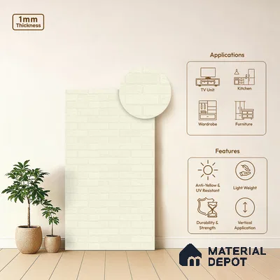 Beige Marble Look LM 02919 Egg White 8 ft x 4 ft RGL Finish Decorative Laminate - 1 mm | Suitable for TV Unit, Wardrobe, Kitchen Cabinets