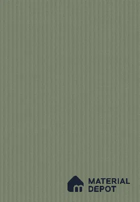 Dusty Sage Green Fluted Solid Color Look LM 15488 Duff 8 ft x 4 ft Glossy Finish Decorative Laminate - 1 mm | Suitable for TV Unit, Wardrobe, Kitchen Cabinets