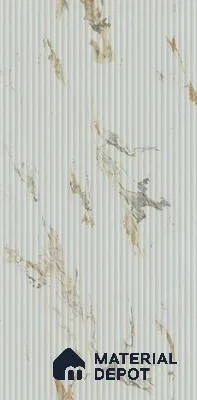 Marble Fluted Look LM 15554 Creamy Venetino 8 ft x 4 ft Glossy Finish Decorative Laminate - 1 mm | Suitable for TV Unit, Wardrobe, Kitchen Cabinets