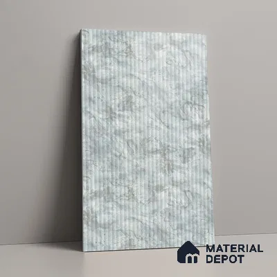Marble Fluted Look LM 15496 Golden Vein Stone 8 ft x 4 ft Glossy Finish Decorative Laminate - 1 mm | Suitable for TV Unit, Wardrobe, Kitchen Cabinets