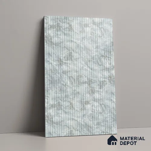 Marble Fluted Look LM 15496 Golden Vein Stone 8 ft x 4 ft Glossy Finish Decorative Laminate - 1 mm | Suitable for TV Unit, Wardrobe, Kitchen Cabinets