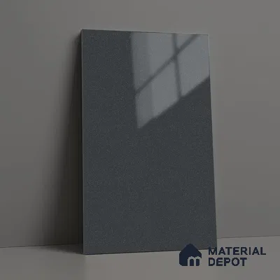 Solid Colors Look LM 15492 Midnight Grey 8 ft x 4 ft High Gloss Finish Decorative Laminate - 1 mm | Suitable for Living Room, Kitchen, Office