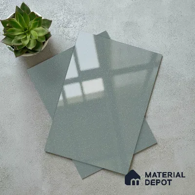Solid Colors Look LM 15482 Snow Blue 8 ft x 4 ft High Gloss Finish Decorative Laminate - 1 mm | Suitable for Living Room, Kitchen, Office