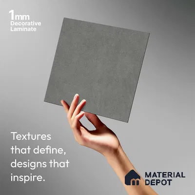 Stone Look LM 01268 Concrete Grey 8 ft x 4 ft Sand Stone Finish Decorative Laminate - 1 mm | Suitable for TV Unit, Wardrobe, Kitchen Cabinets