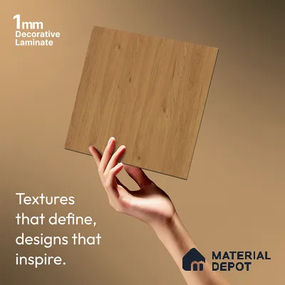 Wooden Look LM 02851 Balsar Yellow 8 ft x 4 ft Zero Soft Matt Finish Decorative Laminate - 1 mm | Suitable for TV Unit, Wardrobe, Kitchen Cabinets
