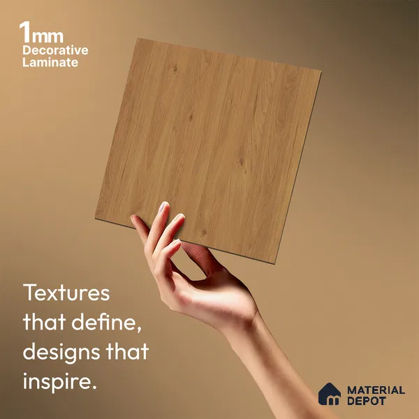 Wooden Look LM 02851 Balsar Yellow 8 ft x 4 ft Zero Soft Matt Finish Decorative Laminate - 1 mm | Suitable for TV Unit, Wardrobe, Kitchen Cabinets