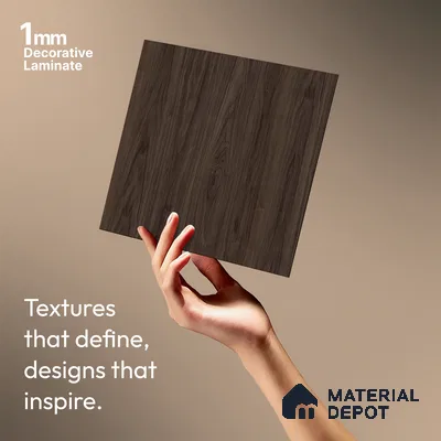 Wooden Look LM 02852 Umber 8 ft x 4 ft Zero Soft Oak Finish Decorative Laminate - 1 mm | Suitable for TV Unit, Wardrobe, Kitchen Cabinets