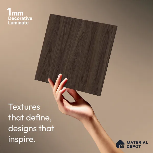 Wooden Look LM 02852 Umber 8 ft x 4 ft Zero Soft Oak Finish Decorative Laminate - 1 mm | Suitable for TV Unit, Wardrobe, Kitchen Cabinets