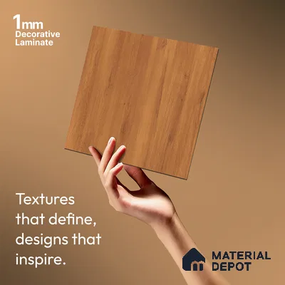 Wooden Look LM 02864 Dessertian 8 ft x 4 ft Zero Soft Matt Finish Decorative Laminate - 1 mm | Suitable for TV Unit, Wardrobe, Kitchen Cabinets